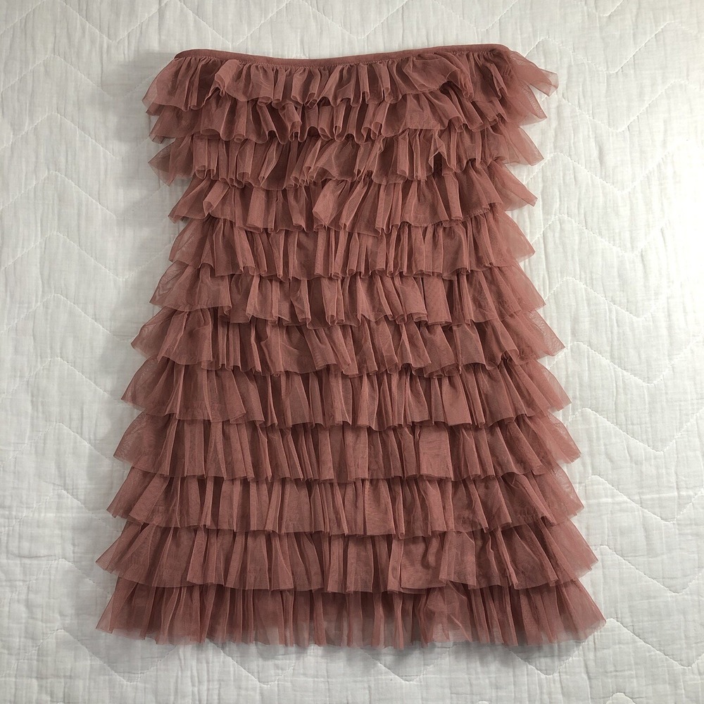 Nasty Gal Dress Women's US Size 6 Pink Tulle Bandeau Mini Mink Strapless NWT